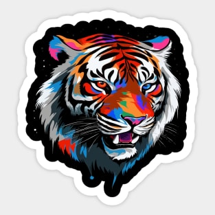 Patriotic Siberian Tiger Sticker